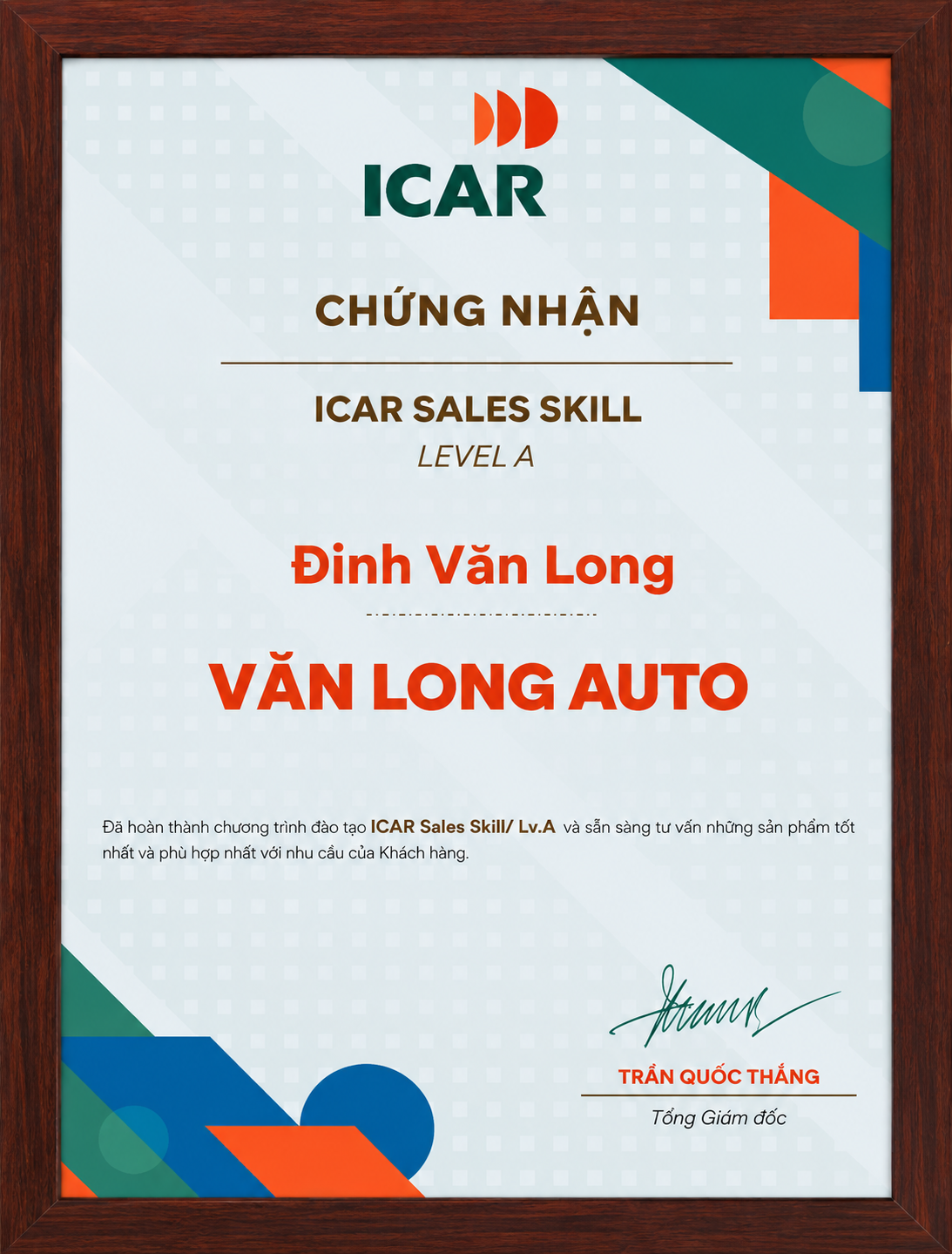 Bằng khen ban tổ chức Lễ hội xe Fun Wheels Festival Hạ Long 2024